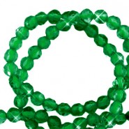 Faceted Natural stone beads 3mm crystal Emerald green